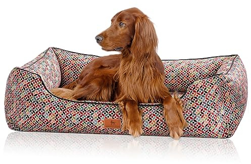 Knuffelwuff Orthopädisches Hundebett Marrakesch XXL 120 x 85cm - Abnehmbarer Bezug - waschbar - für große, mittelgroße und kleine Hunde