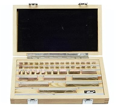 Leicht ablesbar, mehrfache Größe Endmaß, 47 Teile/satz 1 Klasse 0, Klasse 1,005-100 Inspektion Block Gauge Test Messschieber Blöcke Messinstrumente Leicht zu transportieren ( Color : 0 grade , Size :