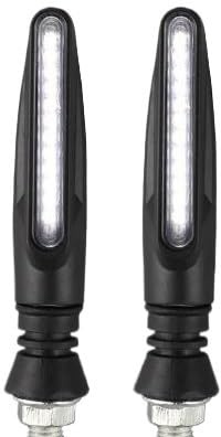 Nisza luces señalización 2 Uds Luz Intermitente Para Motocicleta 12V LED Luz Intermitente Trasera Agua Intermitente Luces Intermitentes Flexibles Para Motocicleta (Color : 2 Pcs Warm White)