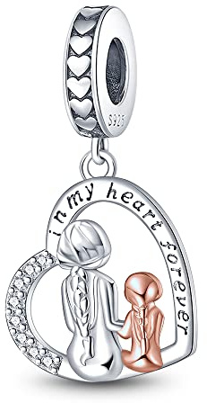 Pandach Damen Charm Anhänger für Armband 925 Sterling Silber Charms Beads passend für Armband und Halskette, Kompatibel mit Europäischen Armbänder für Frauen Mädchen C4
