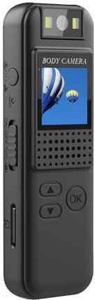 Andoer Body Cam con audio y vídeo, mini cámara para el cuerpo True 1080P Small Body Camera Personal Pocket Video Camera Usable para cursos Fechado Carreras Entrega Domicilio Policía