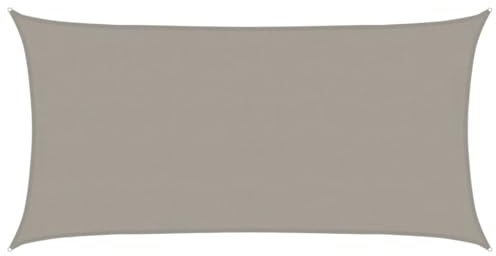 vidaXL Toldo de Vela Rectangular HDPE Gris Claro 160 g/m² 4x7 m