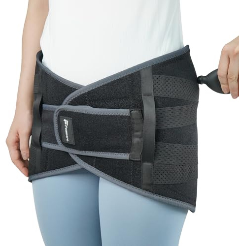 Feamero Inflatable Pelvic Support Belt for Women and Men, Adjustable Pressure SI Joint Brace for Postpartum Recovery, Pelvic Tilt Correction, Hip & Pubic Symphysis Pain Relief (L)