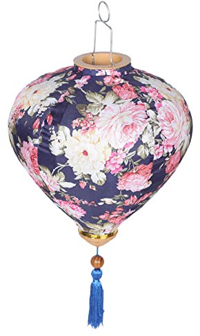 KONTONTY Chinesische Outdoor Laterne Satin Hängedekor Vintage Laternen Ornament Für Garten Festival Party Draußen Dekoration