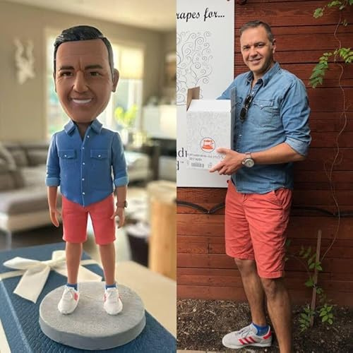 Individuelle Wackelköpfe: lässiger Mann, vollständig anpassbar, personalisierbar, Wackelkopf-Geschenk