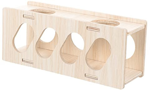 BUGUUYO Hamster Tunnel Spielzeug Aus Holz Stabil Und Sicher Versteck Für Kleintiere Fördert Bewegung Und Spiel Für Hamster Und Zwerghamster Im Käfig