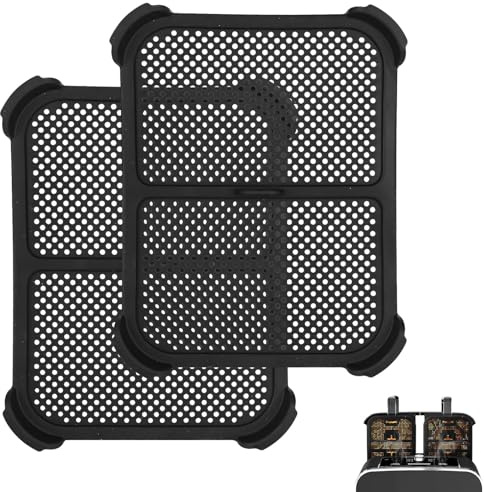 2 Stück Spritzschutz, für Ninja Spritzschutz AF451eu AF400eu DZ401, Silikon Spritzschutz Airfryer Zubehör, Wiederverwendbarer, Effektiver Fettspritzschutz