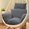 joomie Waterproof Egg Chair Cushion Replacement 119x79x13 cm Thicken Hanging Egg Swing Chair Cushion Indoor Outdoor Wicker Rattan Hammock Basket Cushion with Headrest Pillow, Grey