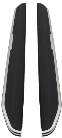 Predator4x4 Aluminium ABS Heavy Duty Side Steps Black and Silver Running Boards Bolt On Sidesteps Foot Rail Sills Compatible With Range Rover Evoque Dynamic L538 11-18