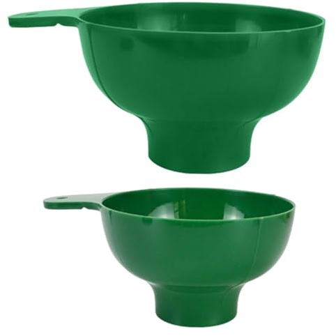 Entonnoir Large en Plastique Vert Pp 2 Pièces pour Confiture et Vin | Usage la Cuisine Professionnelle et Maison, Design Polyvalent, Résistance à L’usure, Versement de Liquides