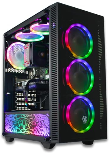 XUM Titan Prebuilt Gaming PC Intel i5-12400F RTX 5060 32GB RAM 512GB SSD | Intel i5-12400F, RTX 5060 8GB, 32GB DDR4, 512GB NVMe, 1TB HDD, 700W PSU, aRGB Lighting, WiFi 5, Windows 11 Home