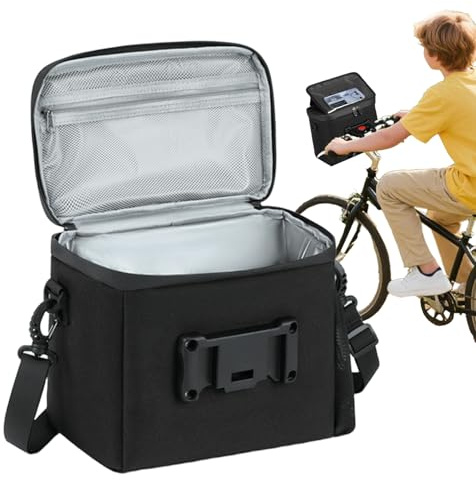 Generisch Borsa da manubrio per bicicletta, grande borsa termica per bicicletta, borsa termica leggera, accessorio per mountain bike, con funzione di stoccaggio