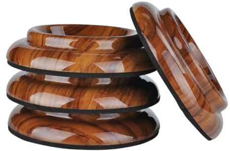 Gatuida 4 Piezas Almohadillas Antideslizantes para Piano con Diseño de Madera Protectores para Patas de Piano Alfombrillas Protectoras para Suelos de Madera Baldosa y Moqueta Estables y