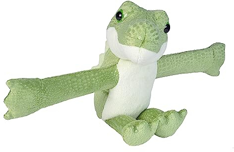 Wild Republic 19432 Huggers snäpparmband, gosedjur, plyschdjur, krokodil, 20 cm