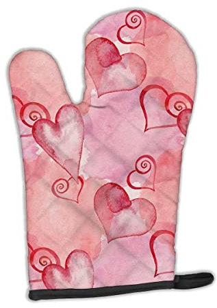 Caroline 's Treasures bb7565ovmt Watercolor rot Herzen verziert Ofenhandschuh, 30,5 x 21,6 cm Multicolor