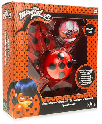 Nice Group - Lady Bug Miraculous Pulsera de Amuleto de la Suerte Make Up