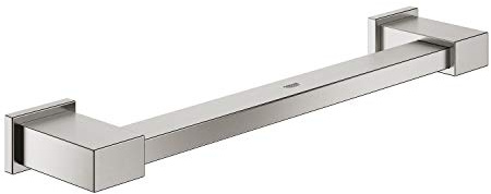 GROHE Essentials Cube | Badaccessoires - Wannengriff | 392 mm (Bohrabstand 340 mm) | supersteel | 40514DC1