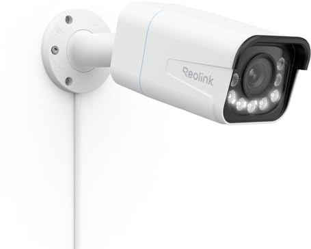 REOLINK RLC-811A PoE IP Wired Security Camera 4K - 123° FoV, 5X Optical Zoom for Outdoor Usage, Color Night Vision, Human/Vehicle/Pet Smart Detection, 2 Way Talk, Up to 512GB microSD Card