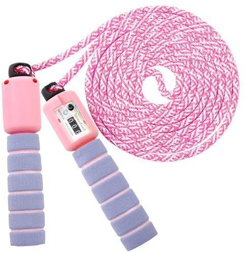 KONVINIT Cuerda para Saltar para niños Skipping Rope Ajustable,Saltar la Cuerda Mango de Espuma para el Juego Escolar o Actividad al Aire Libre
