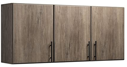 Prepac Elite 54 Wall Cabinet, Drifted Gray Storage Cabinet with 2 Adjustable Shelves, Storage for Pantry, Kitchen, Bathroom 12 D x 54 W x 24 H