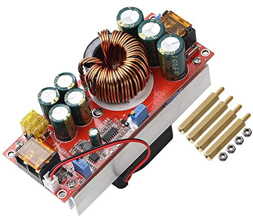 Wlauqueta Modulo convertitore di sovralimentazione 1500W 30A DC-DC 10-60V a 12-97V Convertitore elevatore di tensione Booster CC CV Modulo di alimentazione