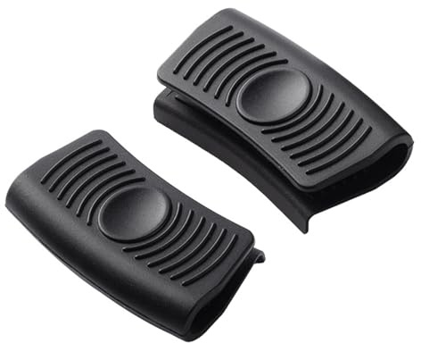 2Pcs Silicone Assist Handle Holder Grip, Heat Resistant Cast Iron Holder Sleeve, Anti-Slip Skillet Handle Covers, Potholder Hot Handle Holder for Kitchen Pot Pan Cookware (Black)