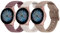 Tobfit 3Pack für Samsung Galaxy Watch Active 2 40mm 44mm Armband Damen Herren,Silikon Ersatzarmbänder für Samsung Galaxy Watch Active 40mm 44mm(Starlight/Milchtee/Violett)