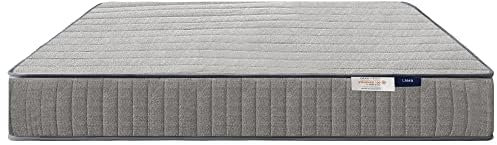 LAMB Matratze 135x190 cm Taschenfederkernmatratze 7-Zonen Höhe 20cm Härtegrad H2 Medic Orthopädische Federkernmatratze mit Schaumstoff und Microfaser-Bezug, Graue Matratzen für Kinder und Erwachsene