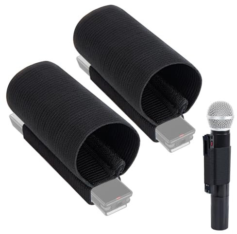 SUNMON Lot de 2 manchons élastiques pour microphone à main pour enregistreur vocal Sony, accessoires compatibles avec Sony TX660/Sony TX650, pour discours, caméra d'entrevue, microphone portable de