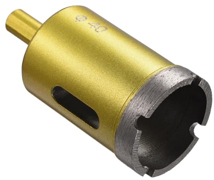 CoCud Diamond Core Drill Bit, 40mm Dia Round Shank, Tiles Stones Marble Concrete Dry/Wet Hole Saws - (Applications: for M10 Angle Grinder), 1-Piece