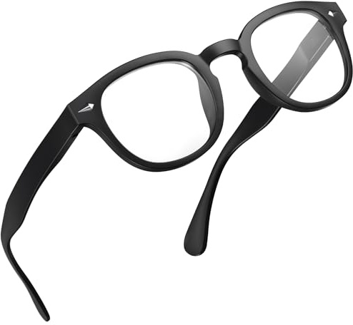 grinderPUNCH Herren und Damen Presbyopie abgestufte schwarze Lesebrille Leichter Rahmen Leichte Lesebrille Federscharnier Schwarz