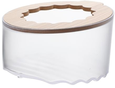 Supvox Sandbad Für Hamster Durchsichtige Hamsterbox Meerschweinchen-Sandbox Sandbadbox Für Kleine Haustiere Rattenbadebecken Abnehmbarer Holzdeckel Für Einfache Reinigung