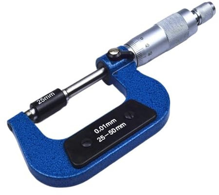 DAISHUJIE micrometri Micrometro Esterno Digitale da 0,001 mm 0-25 mm 25-50 mm 50-75 mm 75-100 mm Micrometro elettronico Calibro Calibro Misuratore Micrometro Carburo(Mechanical 25-50)