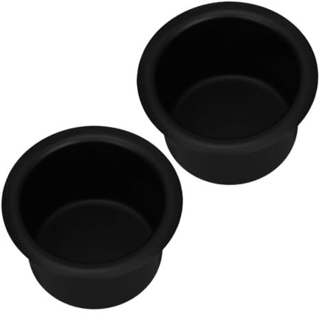 Inserto Portabicchieri Incassato 2 Pezzi in Acciaio Inox Nero