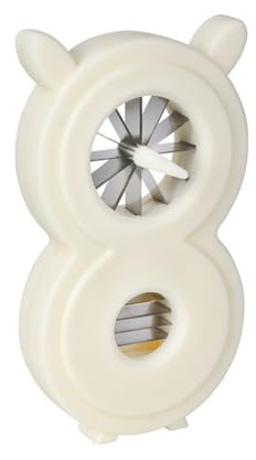 Affettaverdure multifunzione, utensile da cucina per scalogno, sedano, fagiolini e peperoncino, 9 x 5 cm, bianco