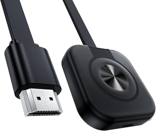 Wireless HDMI Adapter Dongle, 4K Wireless Display Dongle für TV, Full HD Miracast HiFi HDMI Dongle, Streaming Videos Screen from Android/OS/Windows/Mac OS Laptop,Phone,Tablet,PC,HDTV Monitor/Projektor