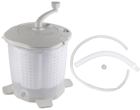 Respicefinem lavatrice portatile a manovella lavatrice manuale non elettrica per dormitorio appartamento campeggio grigio nordico
