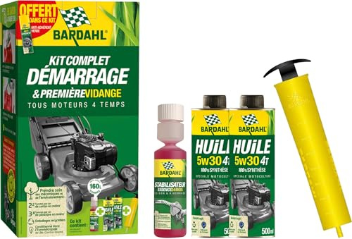 BARDAHL - Kit Complet Démarrage Moteur 4T - Huile, Stabilisant, Seringue