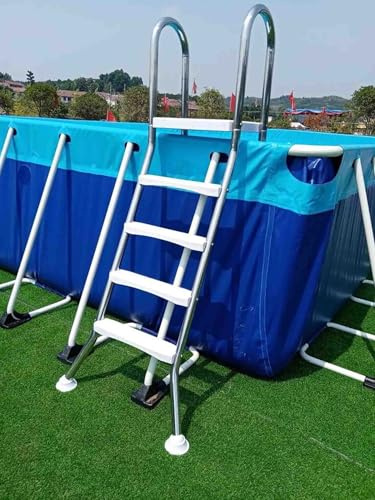 Swimming Pool Ladder, 4 Steps Double-Sided Anti-Slip Design, Durable Steel Construction for Safe Access to Above Ground Pools