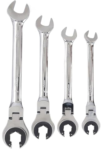 Zunate Juego de Llaves Angulares Ajustables de 72 Dientes |Línea de Freno con Trinquete y Llaves para Tuercas Abocinadas de 10-17 Mm para HVAC Automotriz