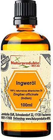Ingweröl (100 ml) 100% naturreines ätherisches Ingwer Öl