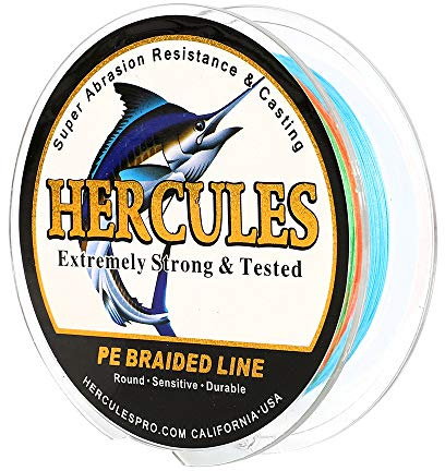HERCULES Super Cast 100m - 2000m Yards Geflochtene Angelschnur 10lb - 300lb Test für Salzwasser Süßwasser PE Geflecht Fischdraht Superline 8 Stränge