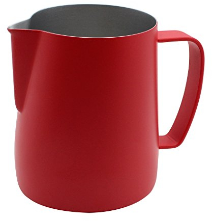 Dianoo Brocca Per Bricco In Acciaio Inossidabile Tazza Di Latte Frolla Adatta Per Il Caffè Latte E Latte 350ml Rosso