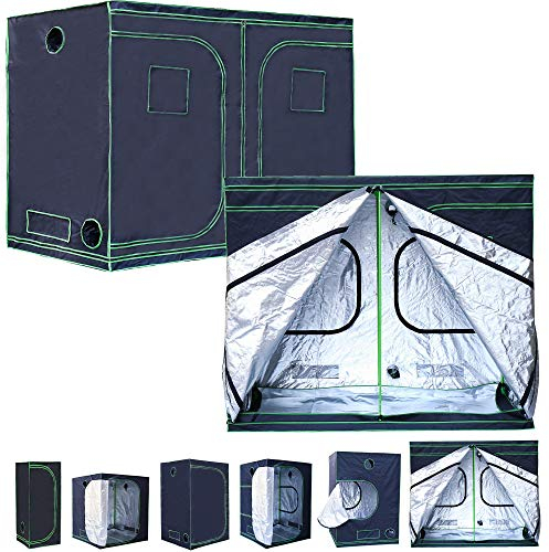 Rapid Teck® Grow Zelt (200 x 200 x 200 cm) Home Grow Tent | Indoor Growzelt | schwarz grün | Growroom Growschrank Darkroom Pflanzenzelt Gewächshaus Zuchtzelt Growzelt