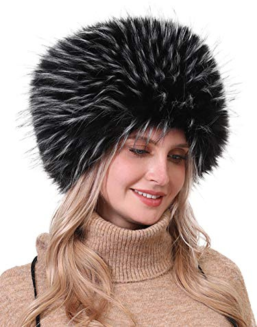 Soul Young Damen Fellmütze Pelzmütze Wintermütze Faux Fuchs Warm Weich Pelz mütze EINWEG Verpackung