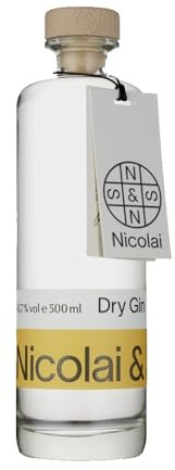 Nicolai & Sohn Dry Gin – The Classic Edition | Premium Gin mit Wacholder, Zitrus & Preiselbeeren | Perfekt für Negroni & Cocktails | 43,7% Vol | 500 ml