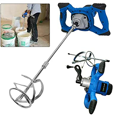 Miscelatore Professionale per Cemento 2600W Agitatore Mescolatore per Malta Mescolatore Betoniera, 6 Vlocità, Design ergonomico a doppia impugnatura
