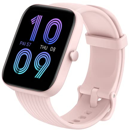 Amazfit Bip 3 Pro Smartwatch Fitness Tracker con Frecuencia Cardíaca Monitor SpO2, Pantalla a Color Grande de 1.69 Reloj Deportivo con 60 Modos Deportivos 14 días de duración de la batería