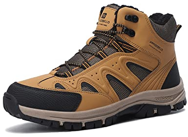 ARRIGO BELLO Botas Hombre Botines de nieve de invierno cálido forro Aire Libre Boots Ciudad Senderismo Montañismo Esquí Caminando Zapatos 41-46(ab Amarillo1077,46)