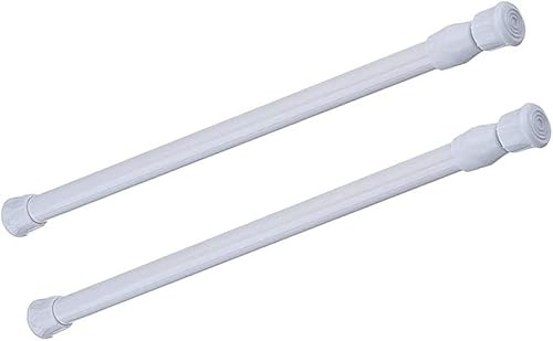 2 Stück Spannstangen, 71,1 - 121,9 cm, verstellbare Federstahl-Schrankstangen, Spannstange, Gardinenstange, Duschstange, Schrankstange, ausziehbare Breite